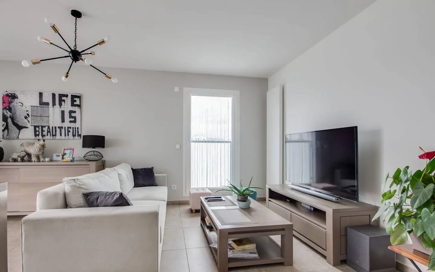 Achat immobilier appartement t3 avec terrasse rénovée Annecy-le-vieux salon