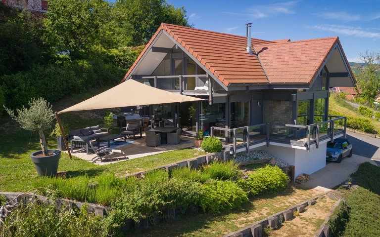 Annecy maison en ossature bois jardin