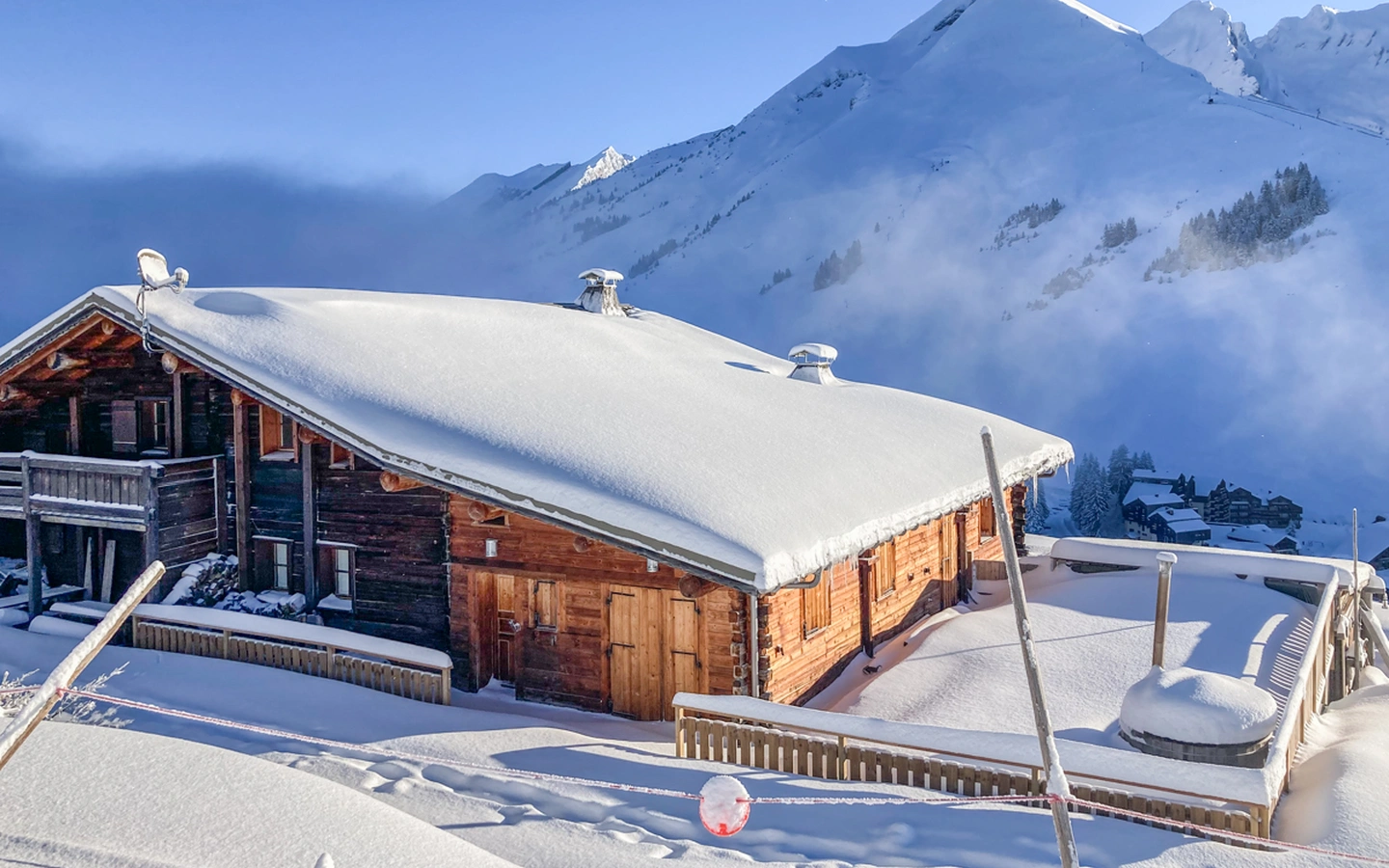 Ski au pieds