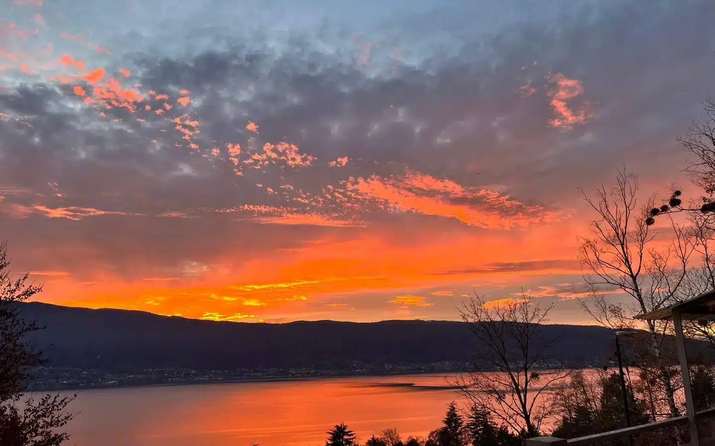 photo coucher soleil - Veyrier du lac