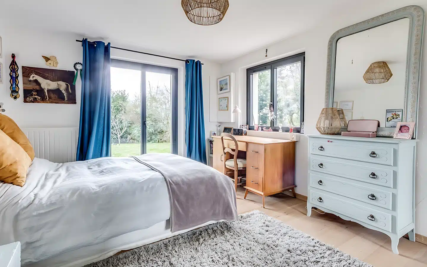 chambre avec accès jardin