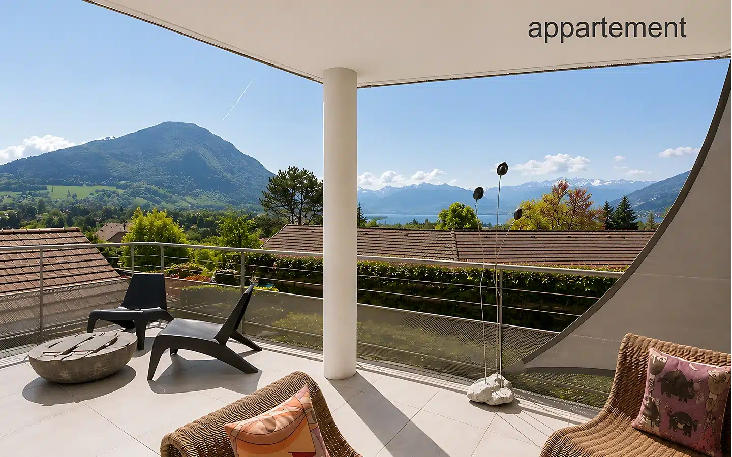 terrasse vue lac d'Annecy